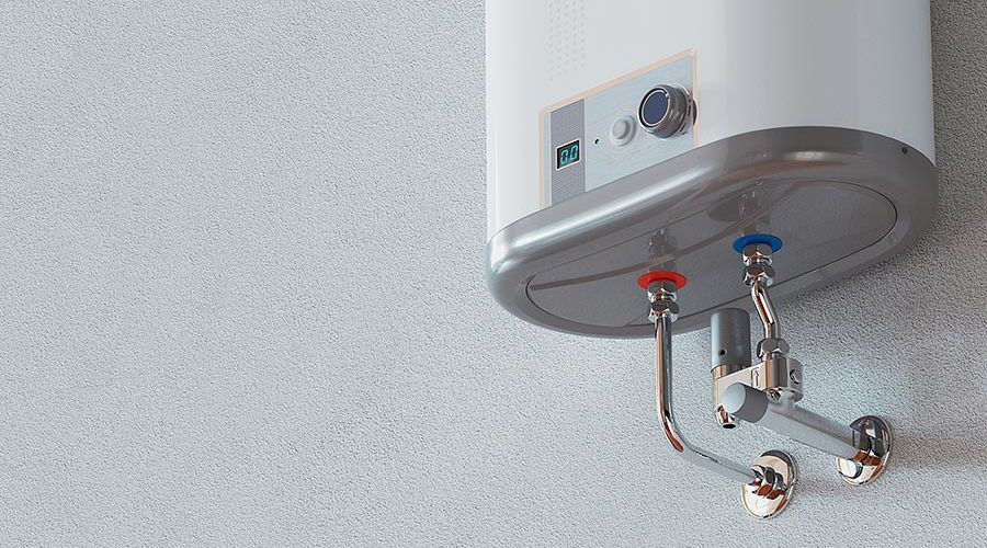 Wall-mounted tankless water heater installation